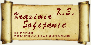 Krasimir Sofijanić vizit kartica